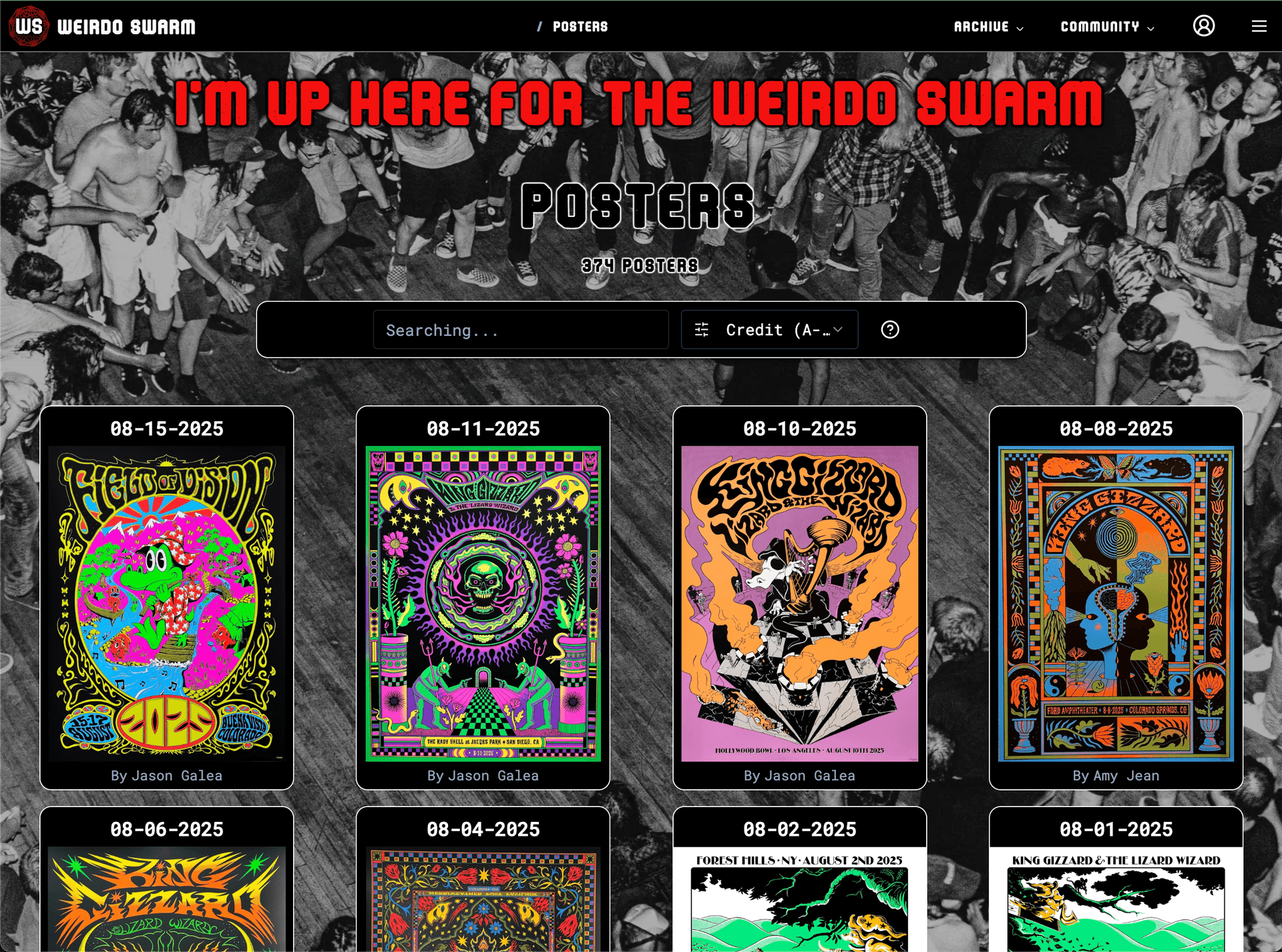 Weirdo Swarm Posters Page