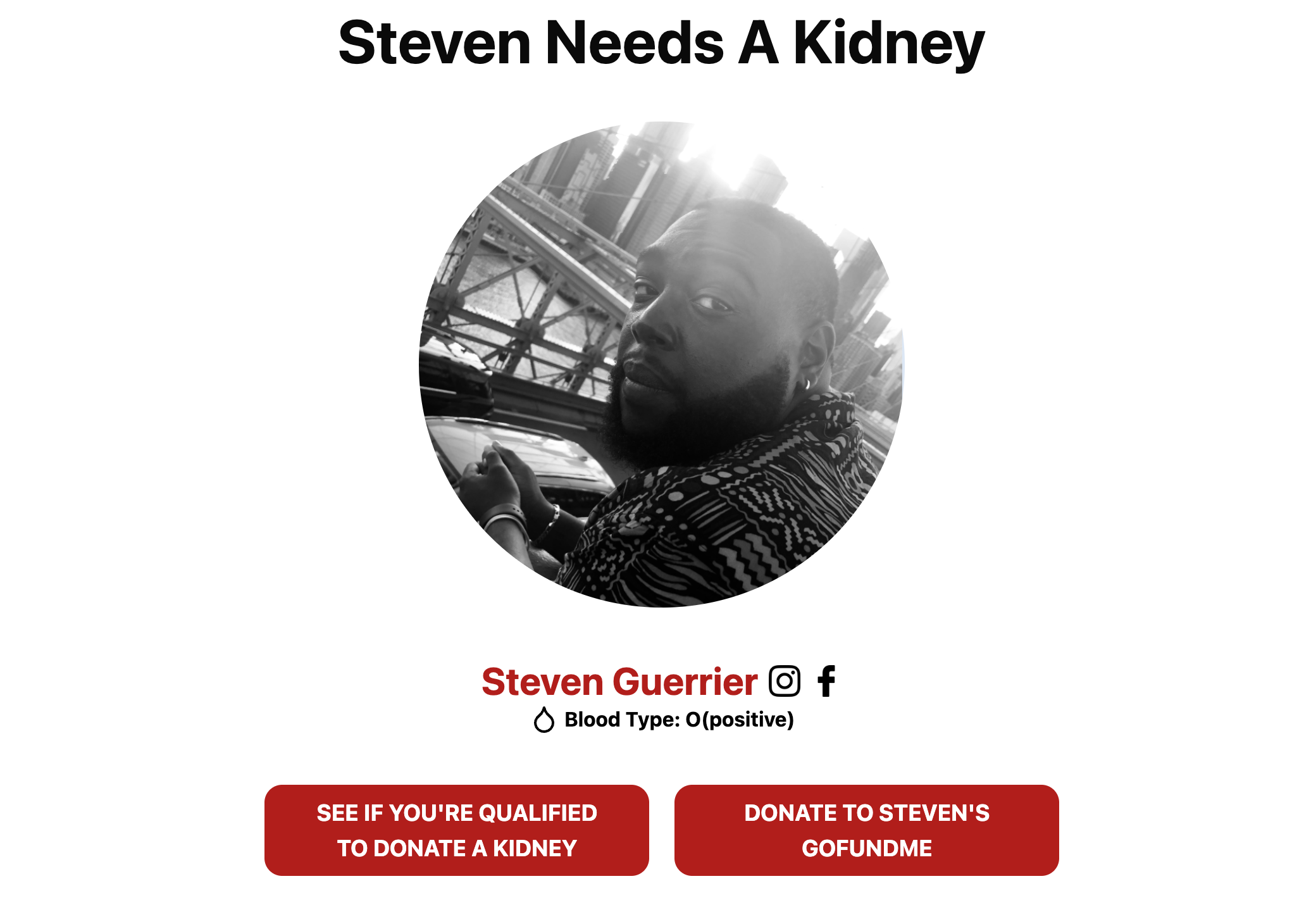 Steven Needs A Kidney